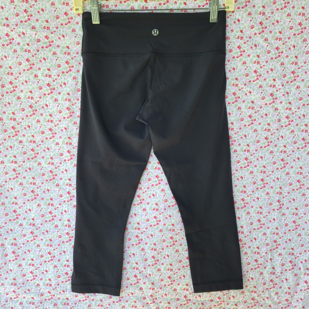 Lululemon Align Leggings Womens Black Cropped Size 4